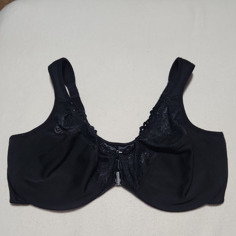 GLAMORISE Size 42DD Elegant Black Lace Bra
